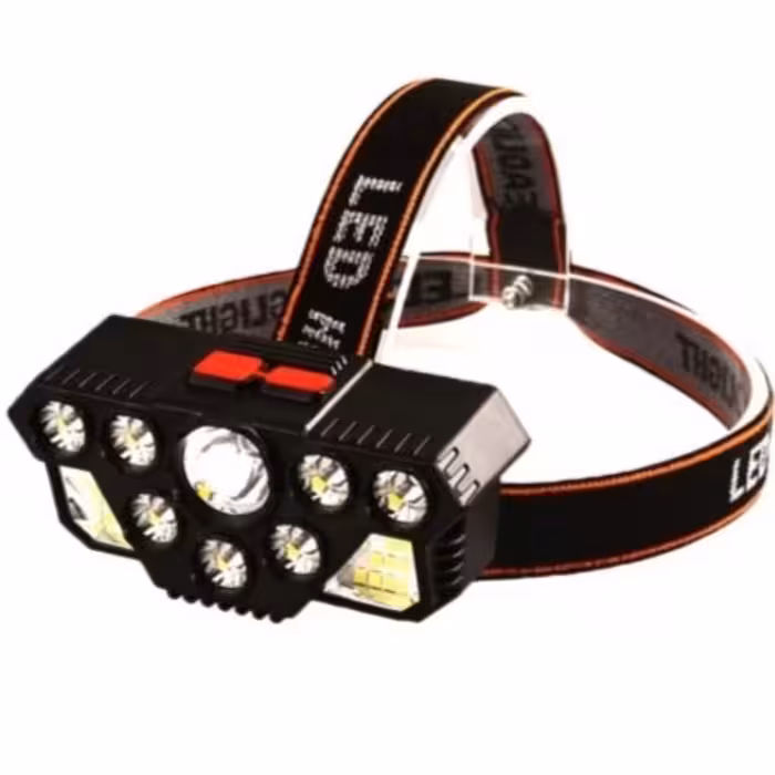 چراغ پیشانی هدلایت بسیار قوی جدید 4 حالته به همراه باطری کد1563