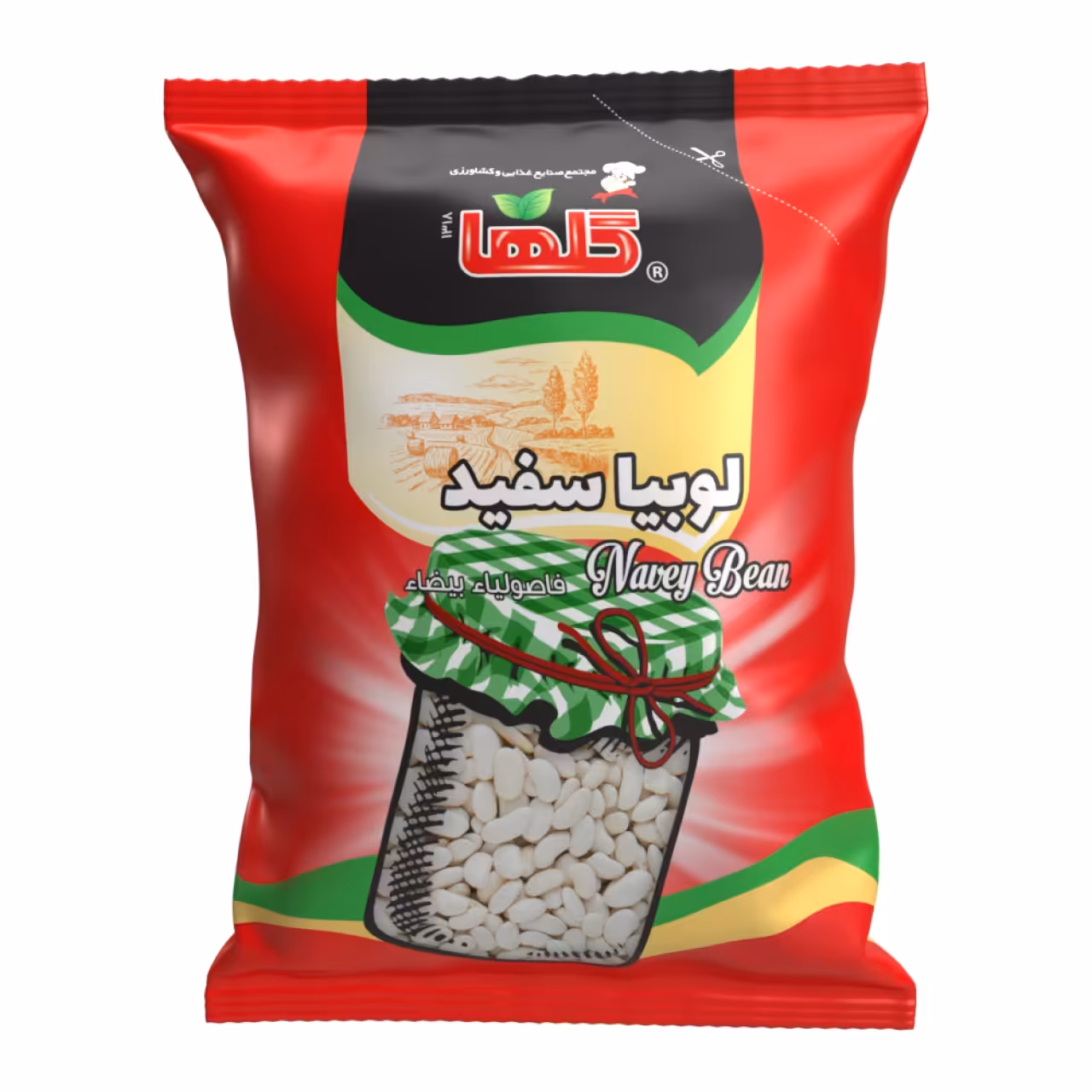 لوبیا سفید گلها حجم 400 گرم – سلفون