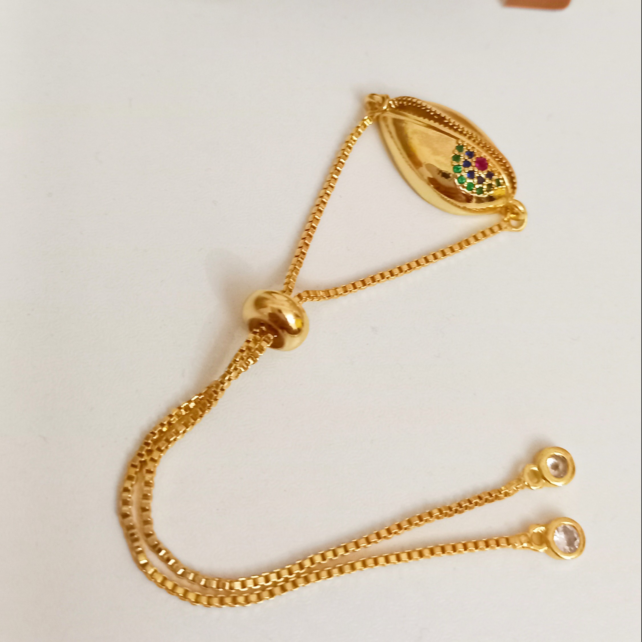 دستبند صدف استیل طلایی دستبند کرواتی