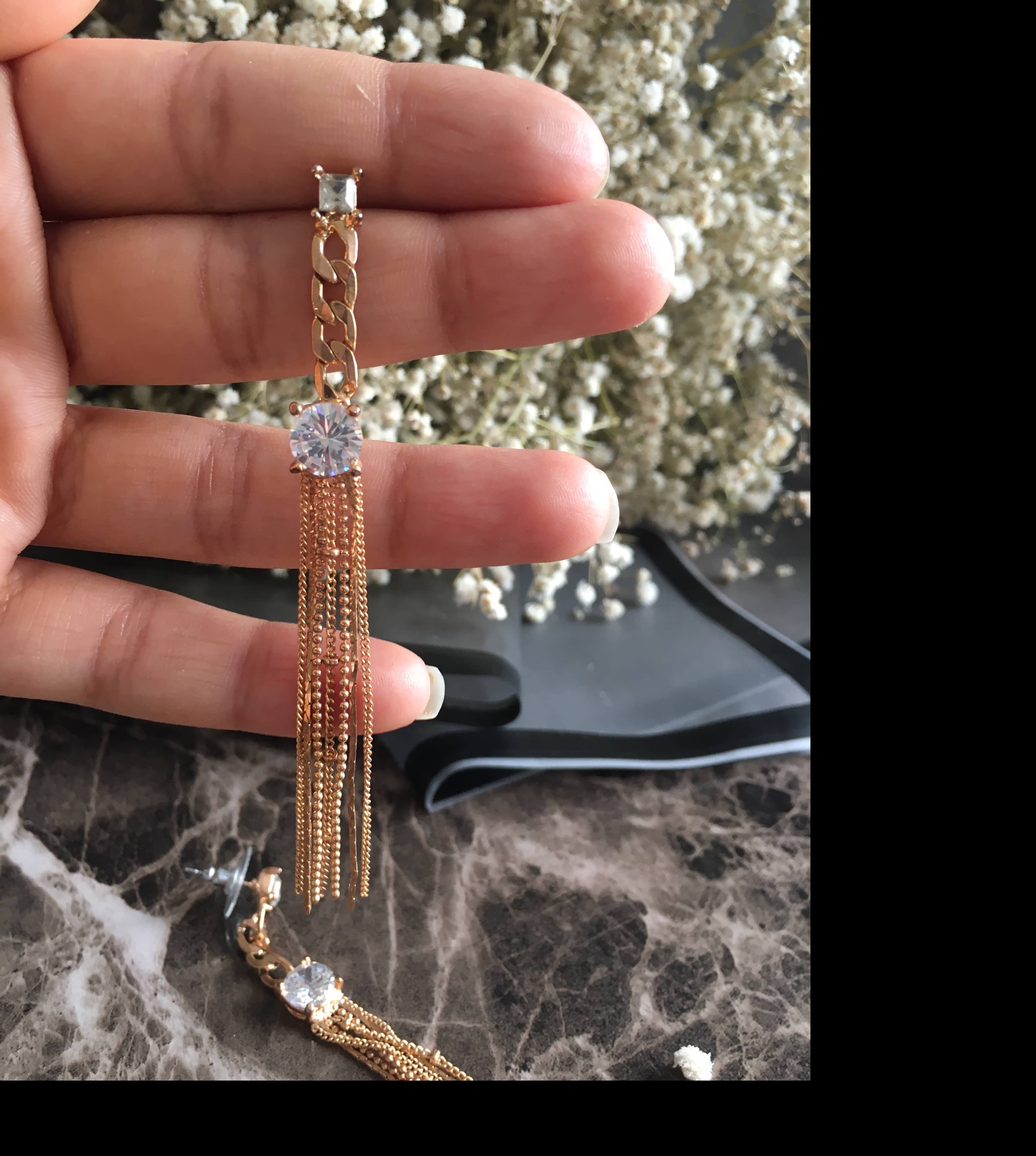 گوشواره بلند رنگ ثابت
