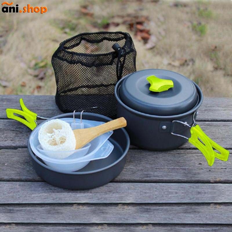 ظرف غذا کوهنوردی کمپینگ COOKING SET مدل SY200 رنگ نارنجی dz21