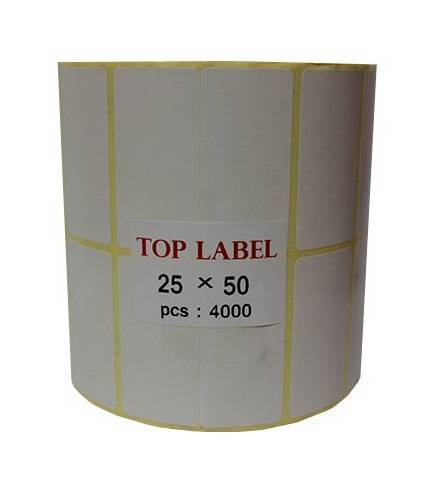 لیبل کاغذی تاپ لیبل دو ردیف 50x25