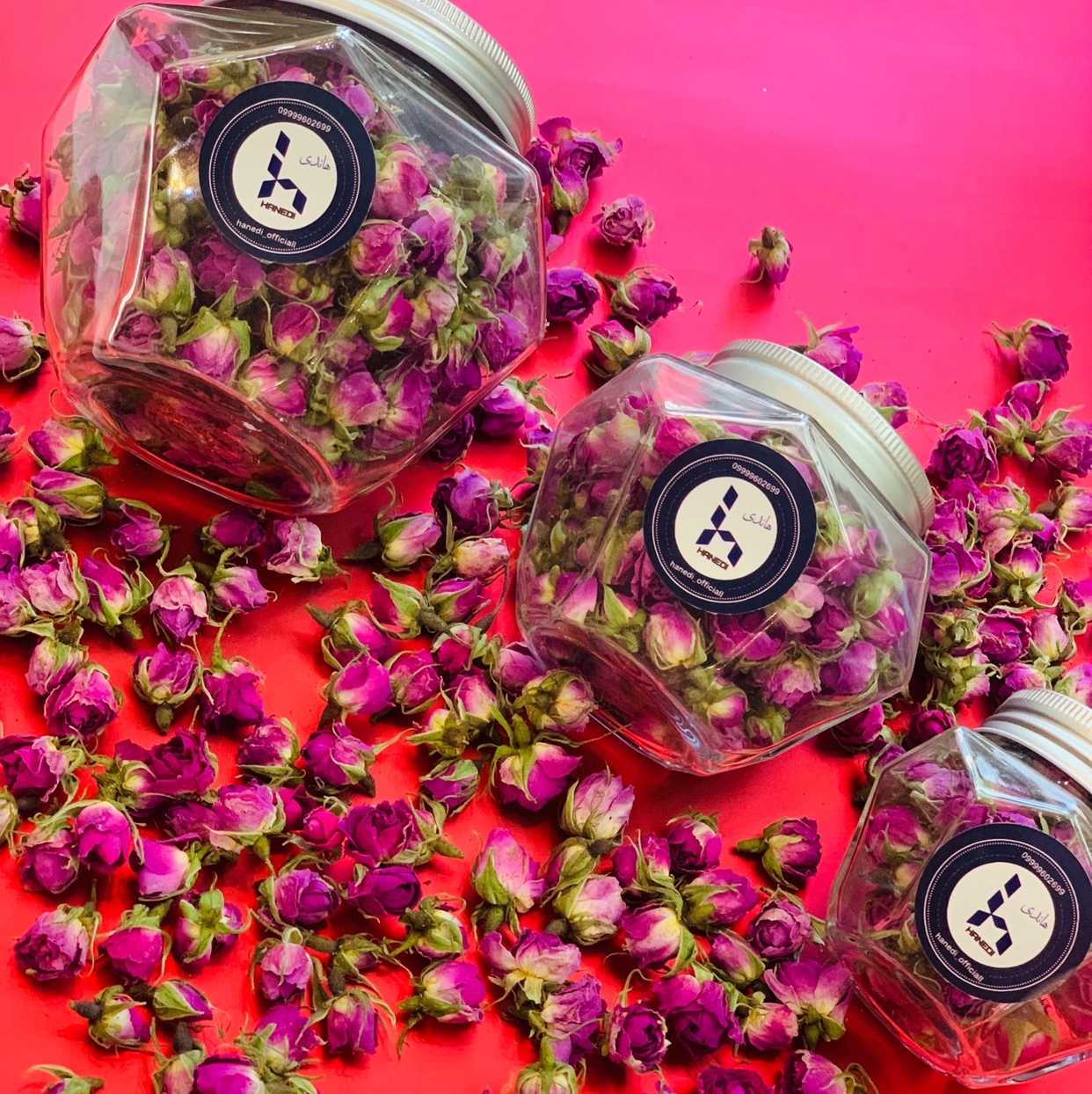 غنچه گل محمدی خشک شده  منطقه کاشان سایز کوچک