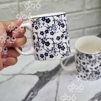 لیوان دنی هوم سرامیکی گل آبی جدید