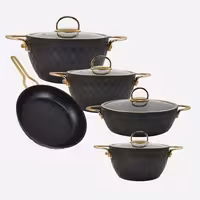 سرویس 9 پارچه ویوالدی ترکیه با کیفیت بسیار بالا موجود در دو رنگ سبز و مشکی
