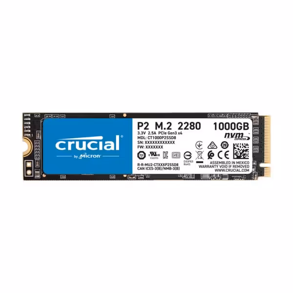 حافظه SSD اینترنال کروشیال مدل P2 ظرفیت 1TB