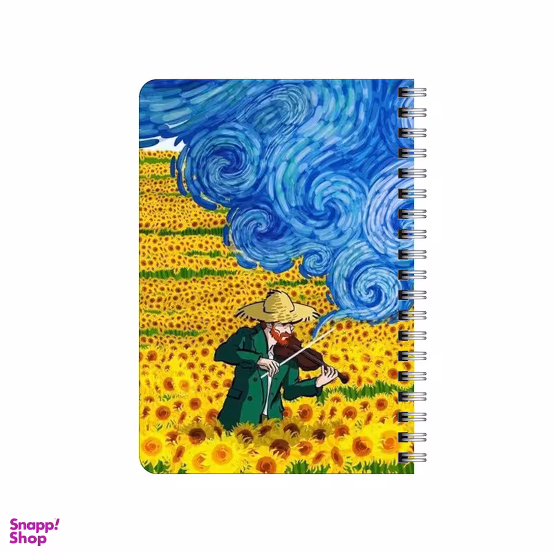دفترچه یادداشت بامبیلیپ مدل چوبی طرح ونگوگ در دشت آفتابگردان کد 6146775