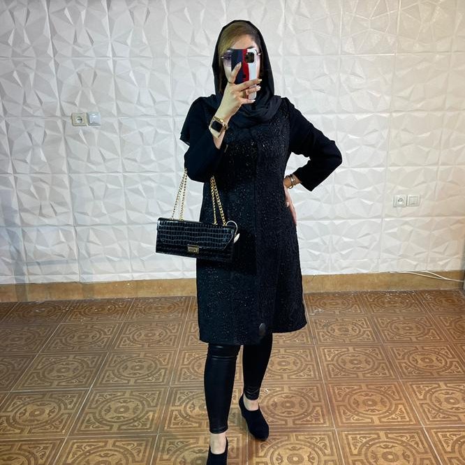 مانتو بلند ژاکارد