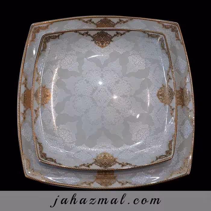 سرویس چینی پردیس طرح پرند طلایی 105 پارچه کد 2004