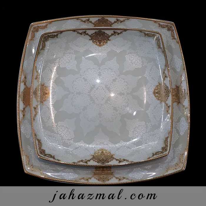 سرویس چینی پردیس طرح پرند طلایی 105 پارچه کد 2004