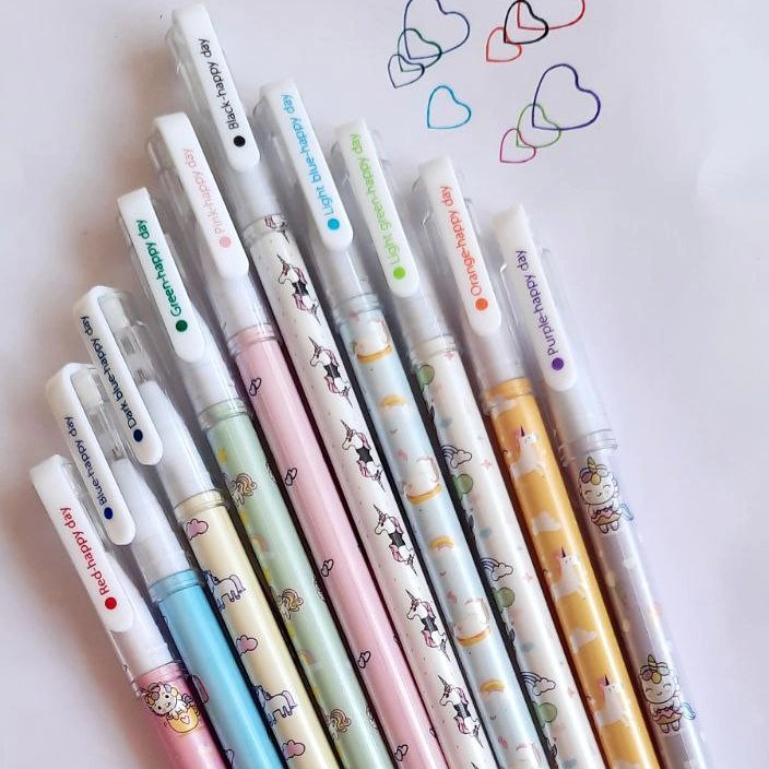 رواننویس هپی دی10عددی یونیکرن ،10رنگ مختلف