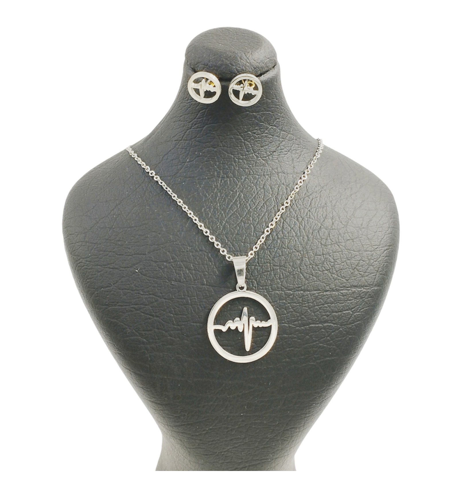 نیم ست طرح ضربان استیل رنگ ثابت ضد حساسیت شیک و زیبا