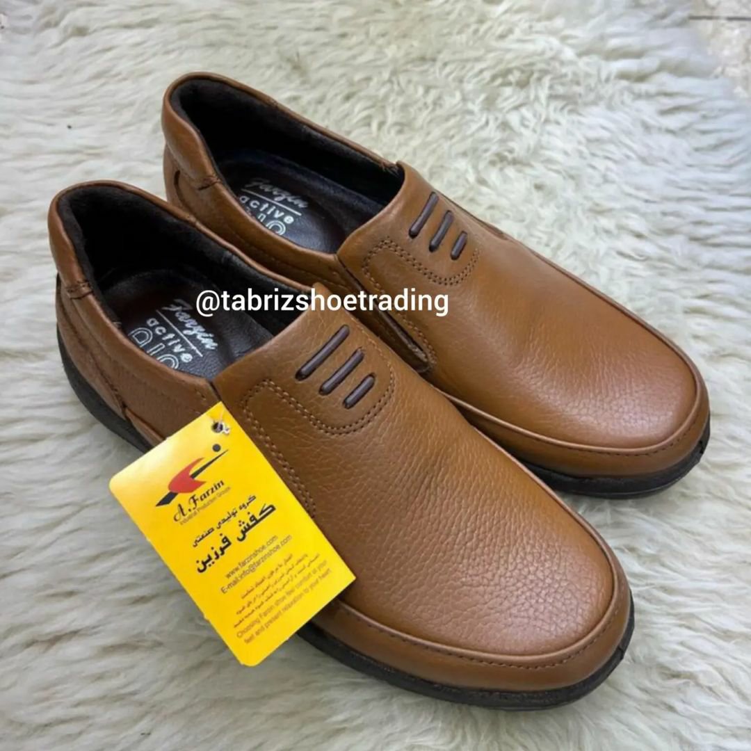 کفش تمام چرم طبی ربا زیره (pu) پلی یورتان تزریق مستقیم