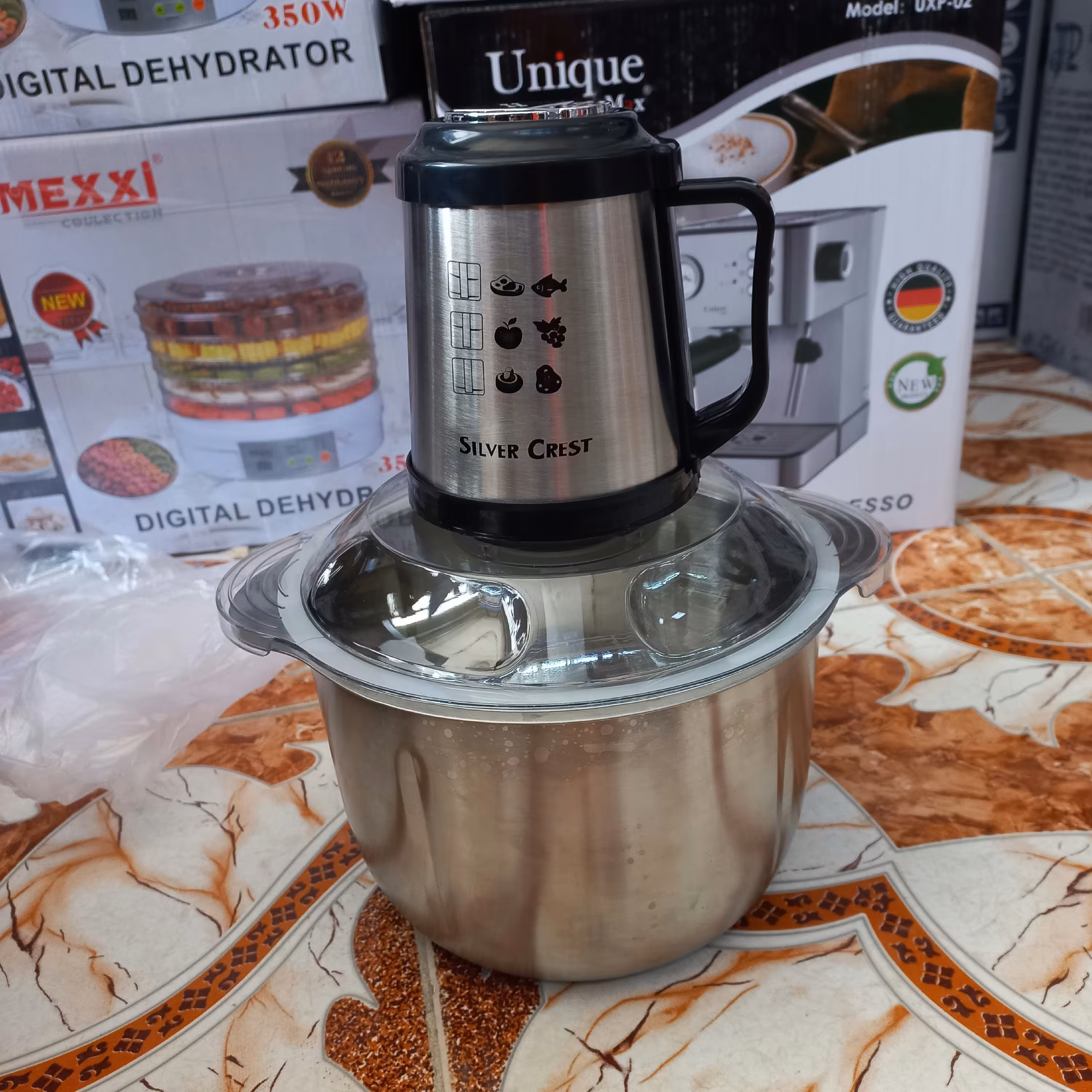 خردکن و غذاساز 3 لیتری کاسه استیل سیلور کرست