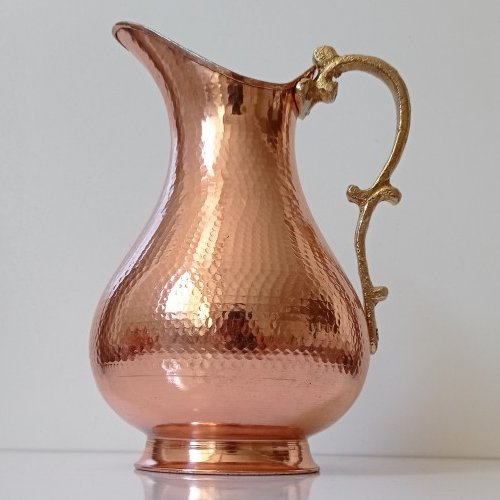 پارچ مسی دسته برنجی طرح اردکی نانو شده