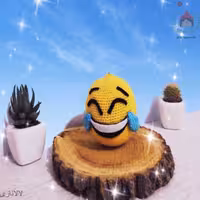 عروسک بافتنی آویز فانتزی هدیه  ایموجی و استیکر ، جا کلیدی جا سوییچی بافتنی ( کد 90002 )