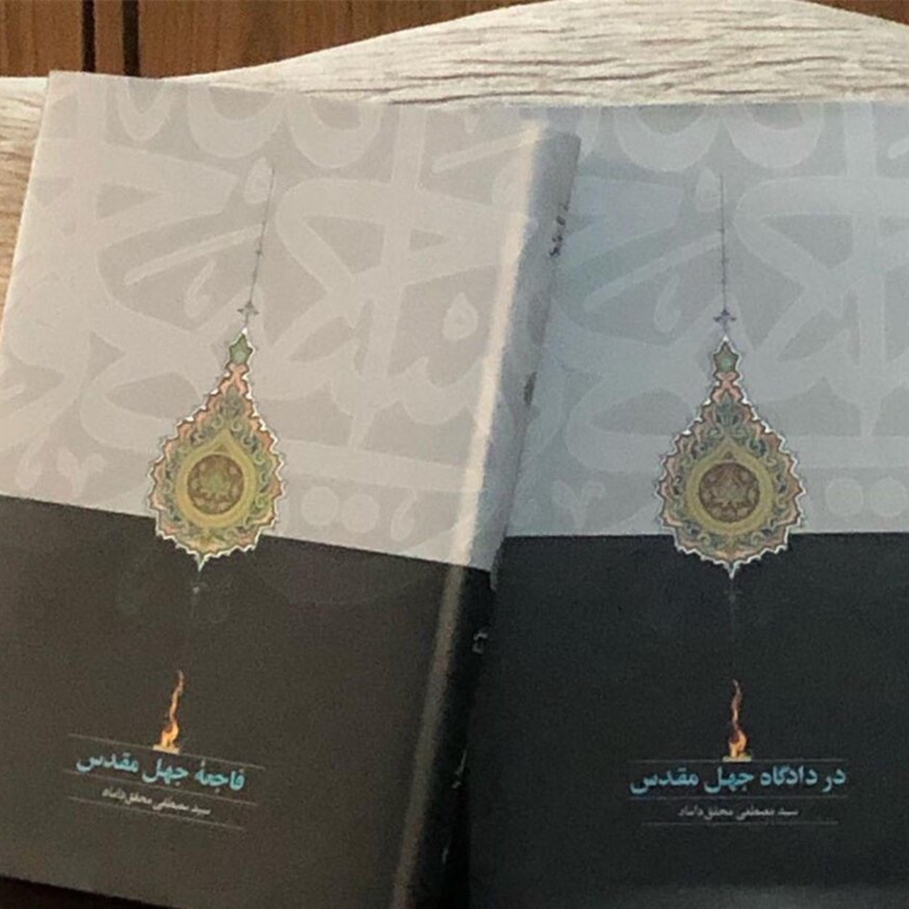 کتاب در دادگاه جهل مقدس و فاجعه جهل مقدس اثر محقق داماد انتشارات سخن