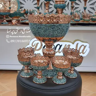 آجیل خوری فیروزه کوبی 7پارچه برند پرنسا ارسال رایگان