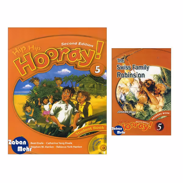 کتاب Hip Hip Hooray 5 Student Readers Book اثر جمعی از نویسندگان انتشارات زبان مهر 2جلدی