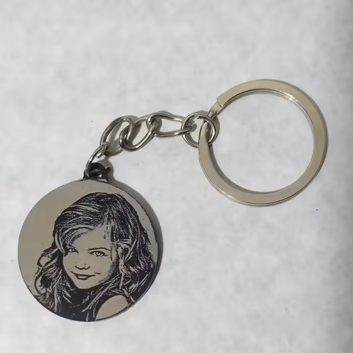 جاکلیدی پلکسی دو طرفه  چهره طرح دایره با حک اختصاصی 