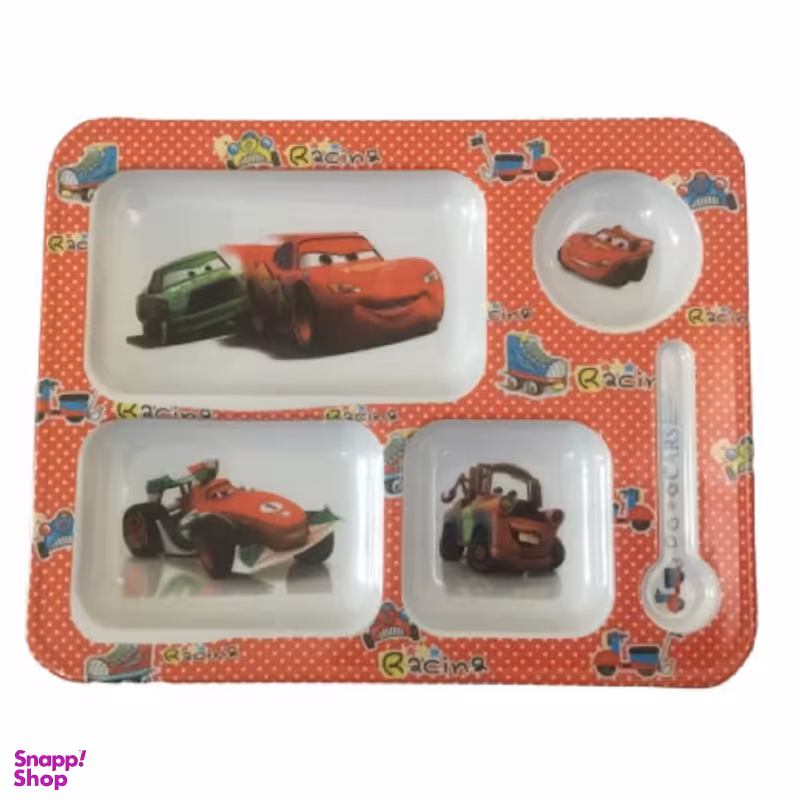 ظرف غذای کودک طرح مک کویین مدل 5 خانه