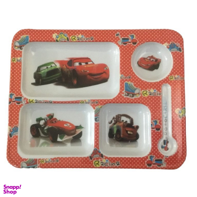 ظرف غذای کودک طرح مک کویین مدل 5 خانه