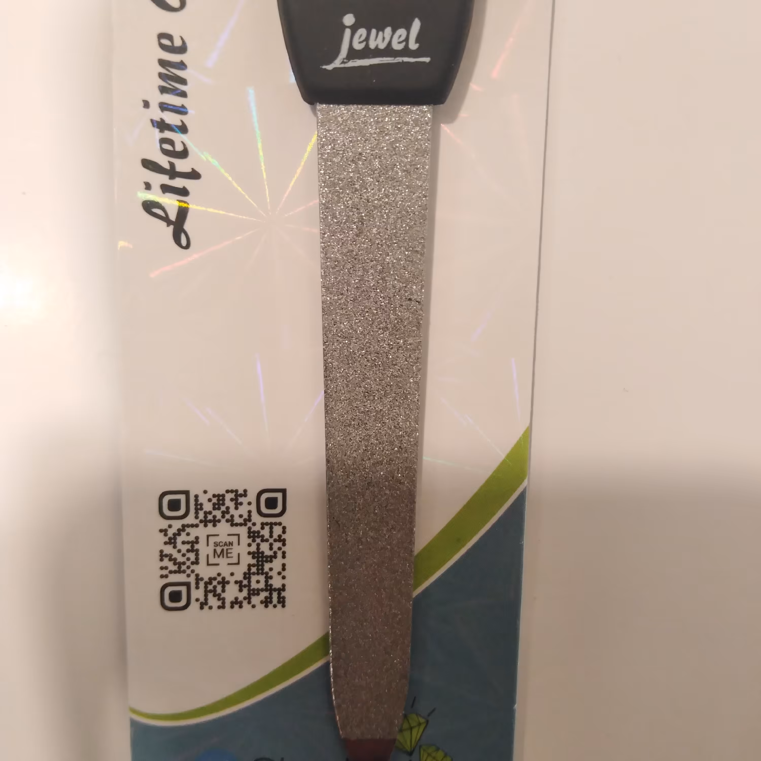 سوهان فلزی جیول بافت زبر دانه ریز بعلاوه گوشه گیر طول 14سانت طول سوهان 7سانت