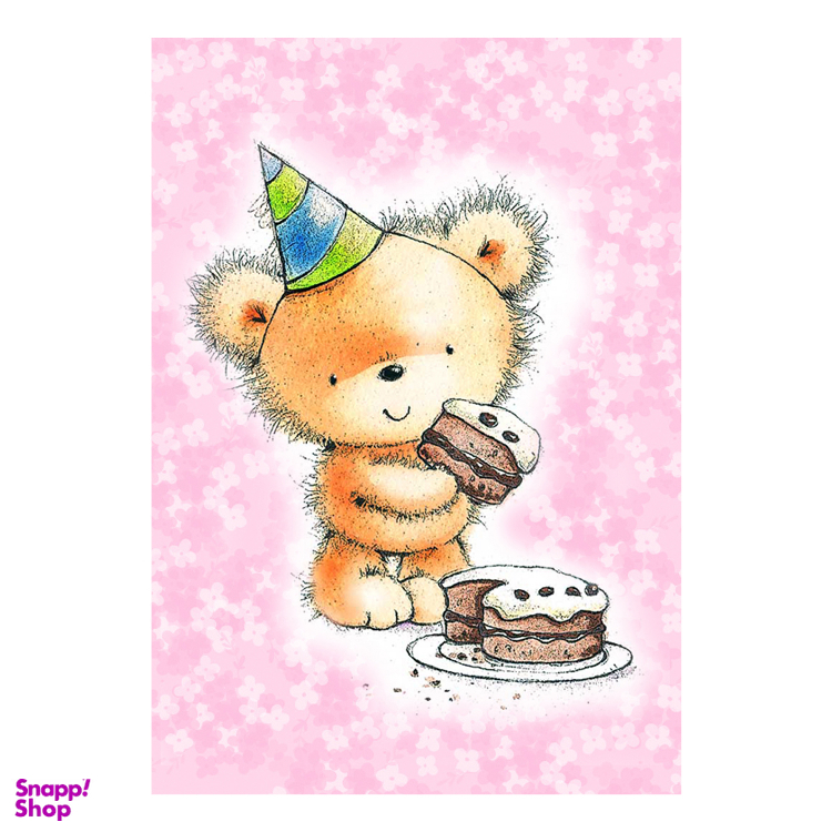 مگنت طرح کیک تولد خرسی سایز 10×7 سانتی متر