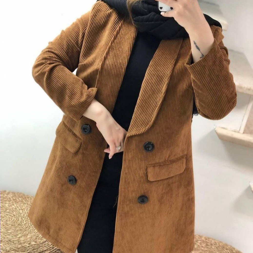 کت مخمل کبریتی ریز شیک جدید غیر قابل مقایسه با نمونه های فیک