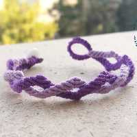 دستبند دوستی طرح تی تی - بنفش