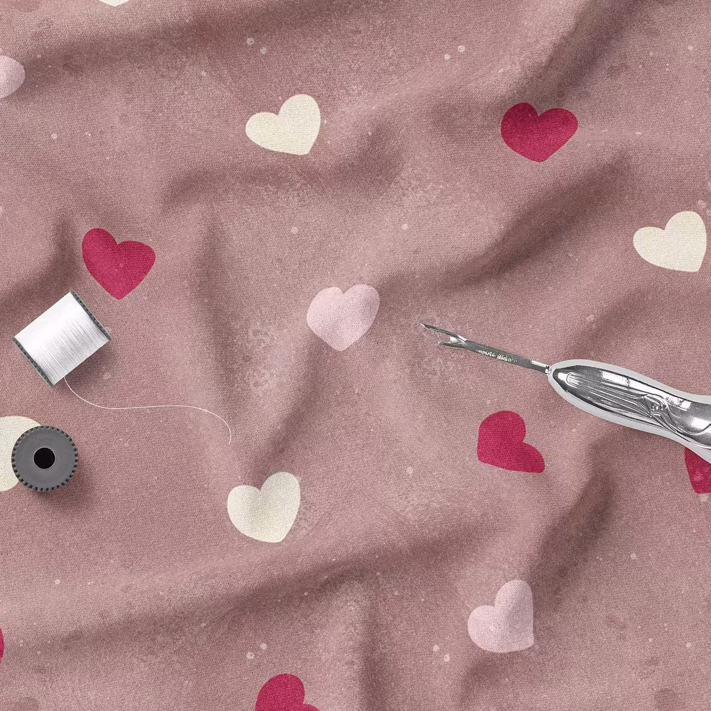 پارچه روبالشی   مخمل پارچه باما مدل  قلبی   کد 5011273 