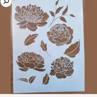 شابلون طرح گل 8 کد 67 سایز 40 در 30 طلق آلمانی 