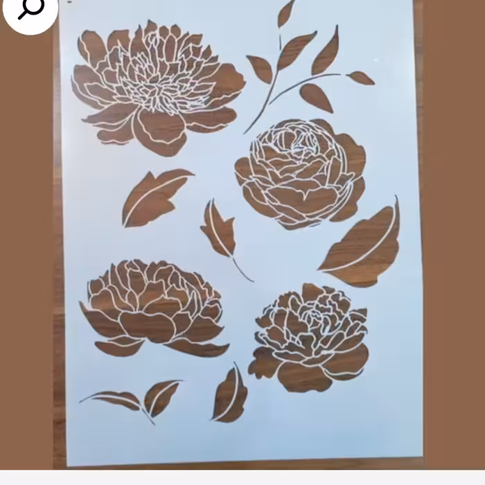 شابلون طرح گل 8 کد 67 سایز 40 در 30 طلق آلمانی 