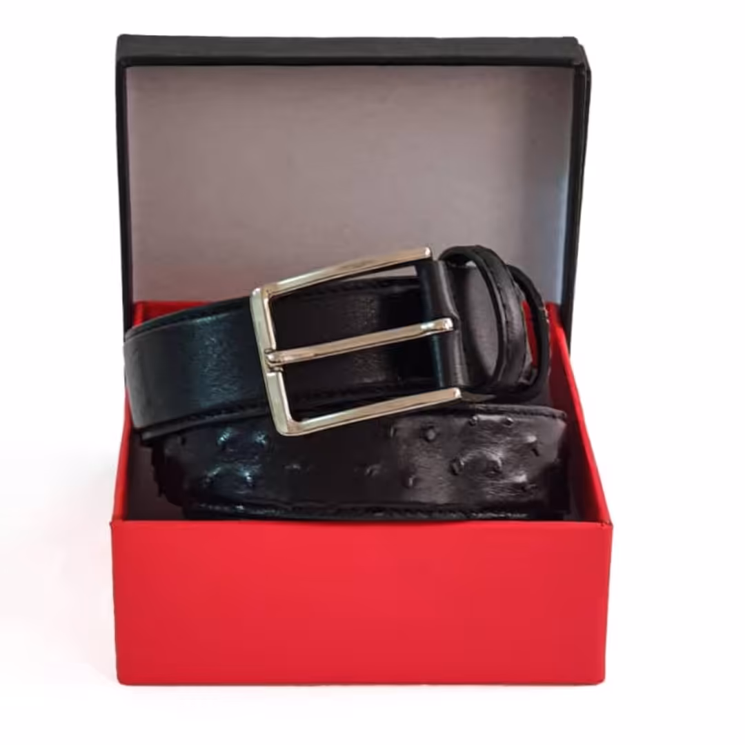 کمربند چرم شترمرغ 