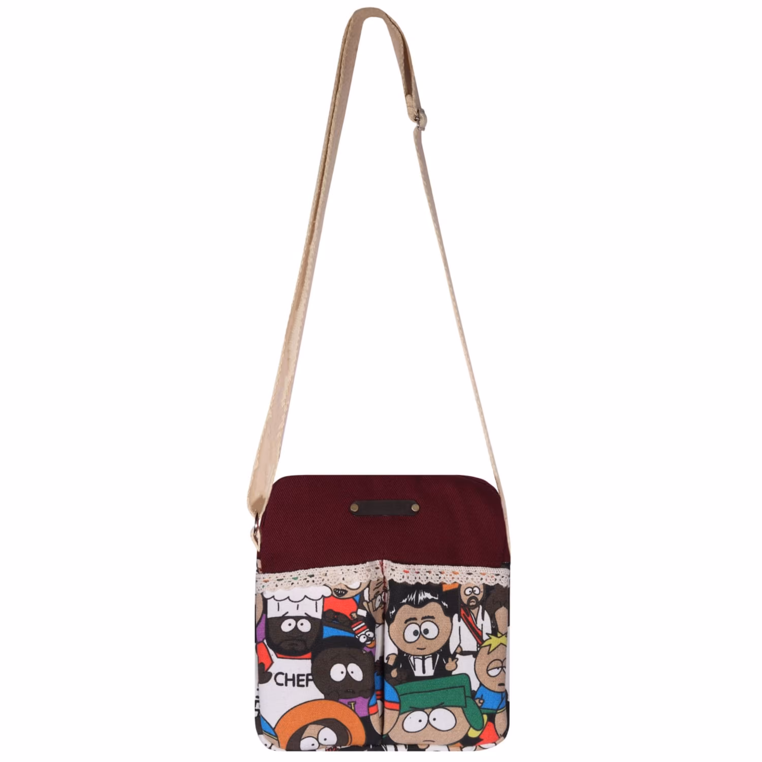 کیف دوشی فانتزی دخترونه کتان قابل شستشو 