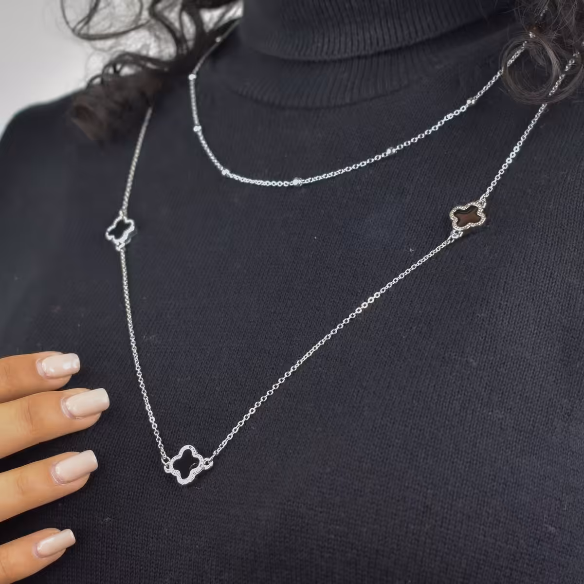 رولباسی ونکلیف زنانه نقره ای کد 5828