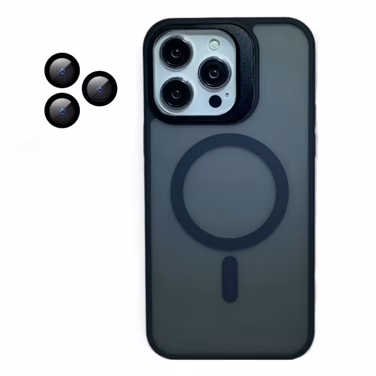 قاب موبایل مگ سیف مدل استنددار همراه با محافظ لنز ماسب برای iphone 13 pro