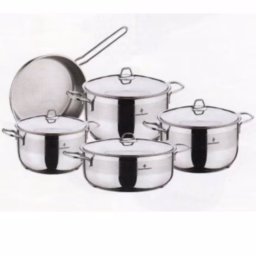 سرویس 9 پارچه قابلمه استیل سوفرام اصل  ترکیه مدل سافت  ارسال رایگان 