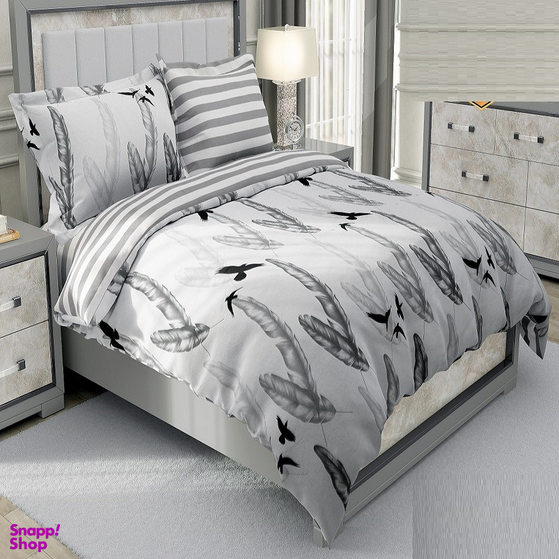 سرویس روتختی طرح ساتین پنبه پلاس کد 43 دو نفره شش تکه