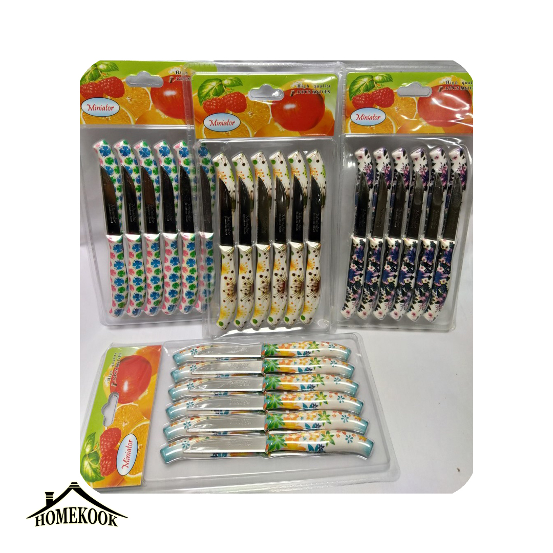 کارد میوه خوری مینیاتور گل دار