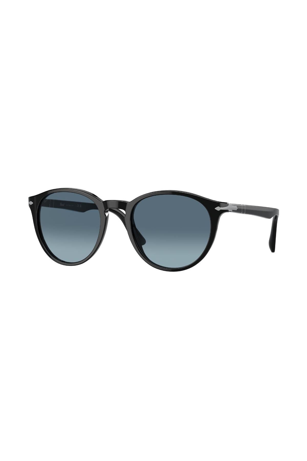 عینک آفتابی مشکی مردانه و زنانه سیاه 3152s 9014 Q8 49 20 Persol
