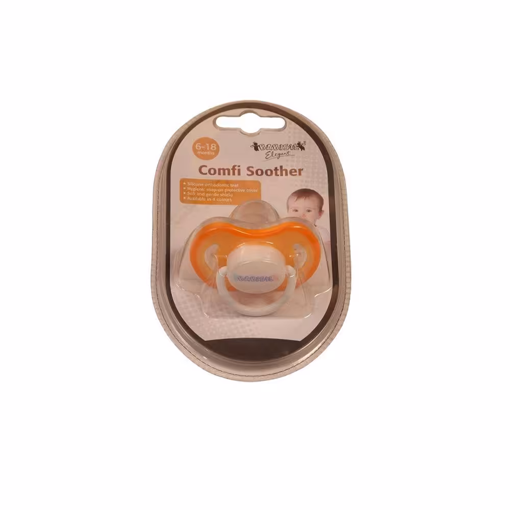 پستانک ارتودنسی 6-18 ماه بی بی سیل Babisil مدل Comfi Soother نارنجی