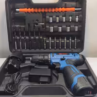 دریل پیچگوشتی شارژی صنعتی ادون دو باتری با لوازم