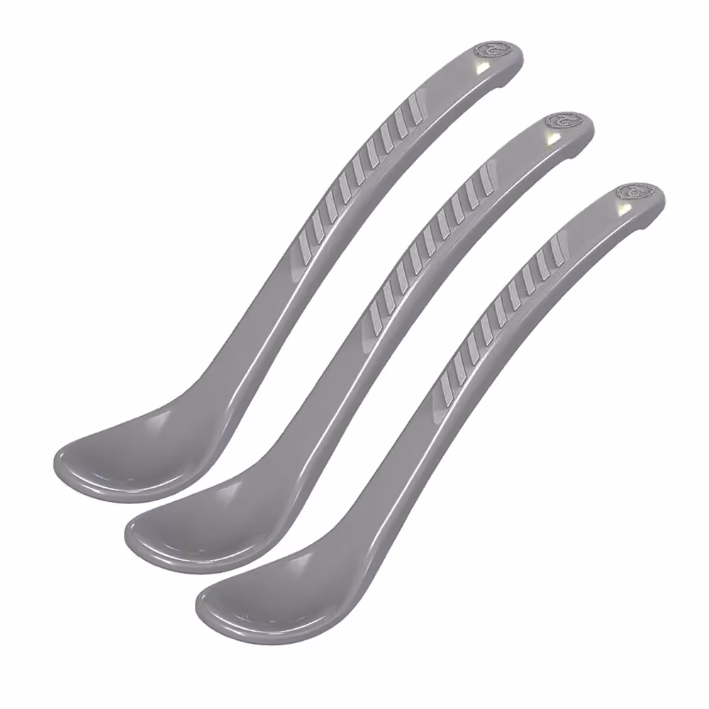 قاشق زاویه دار  4 ماه تویست شیک Twistshake بسته سه عددی طوسی