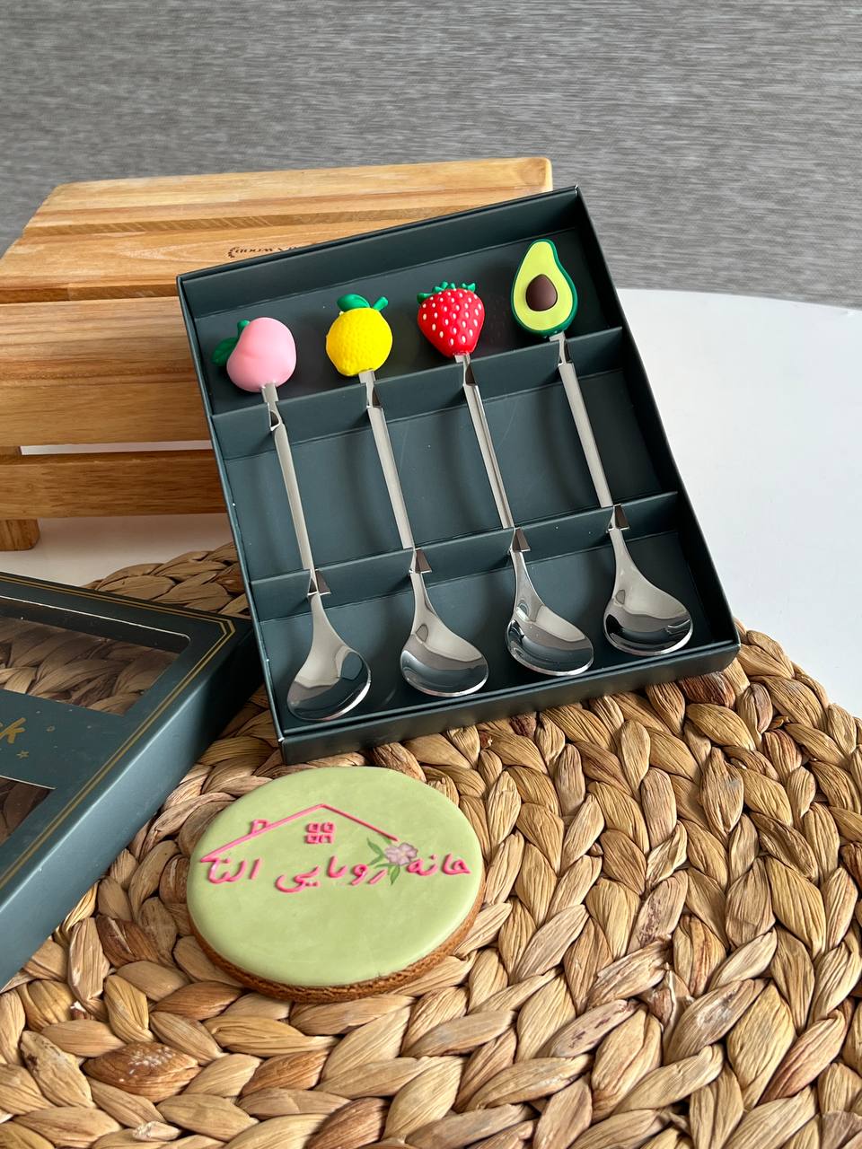 ست 4 عددی قاشق چایخوری طرح میوه