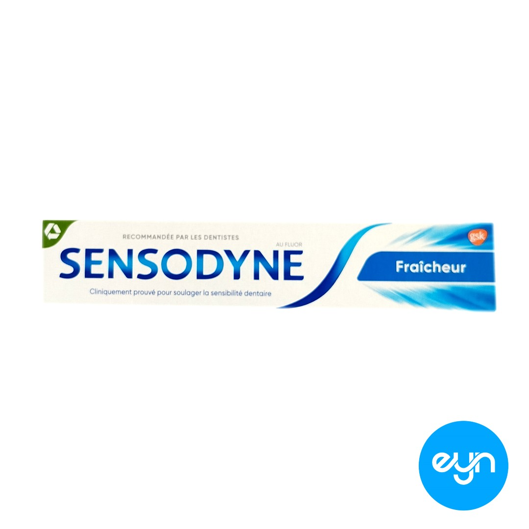 خمیر دندان سنسوداین مدل سوین ژل فراچور Sensodyne Soin gel fraicheur intense حجم 75 میل اروپایی