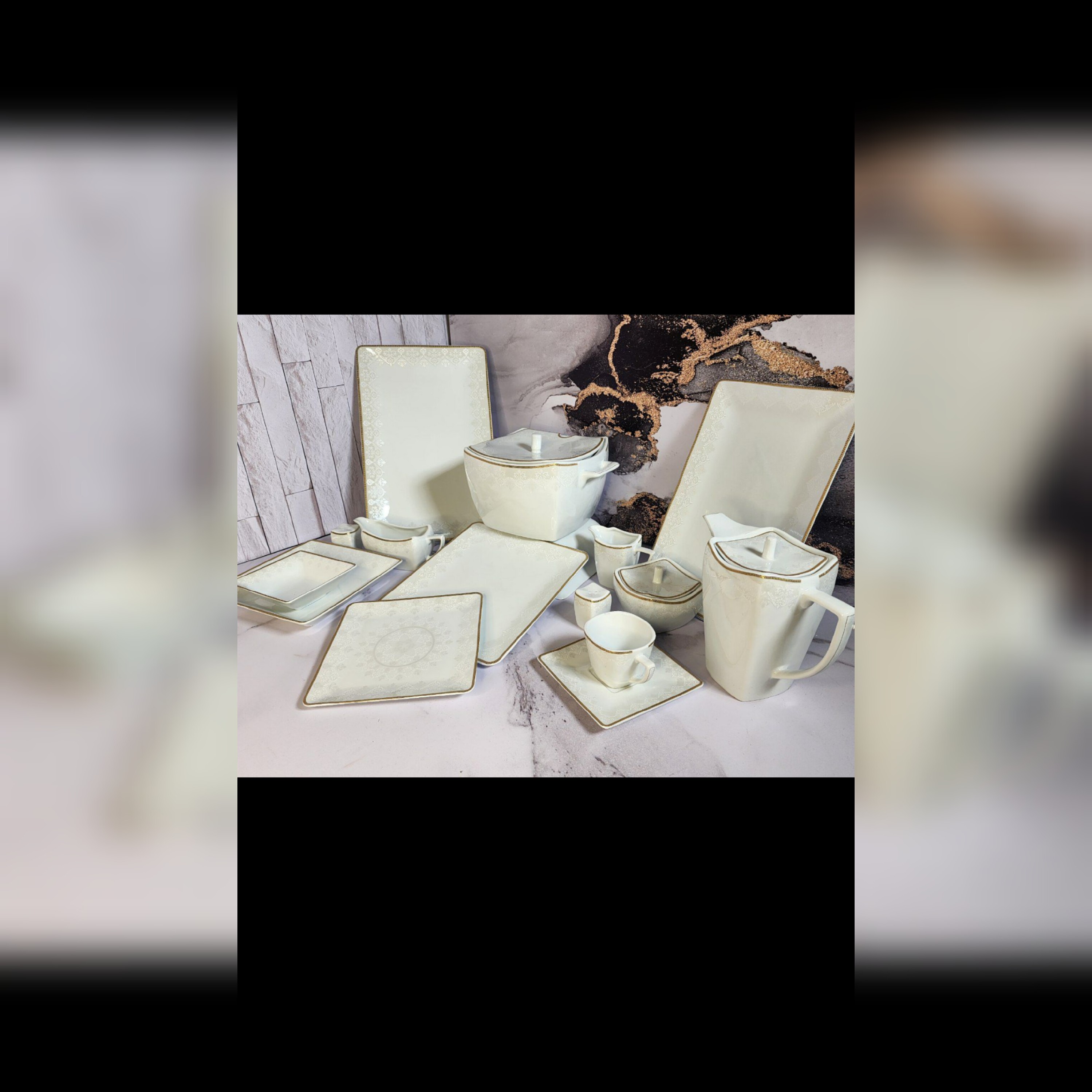 سرویس چینی 6 نفره 30 پارچه طرح شهیاد طلایی