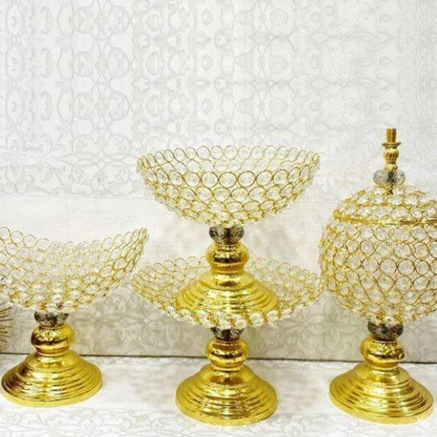 شکلات خوری نگین دار طلایی