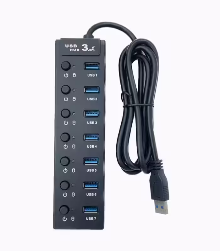 هاب 7 پورت USB 3.0 کلید دار کی نت مدل K-HUAMH907