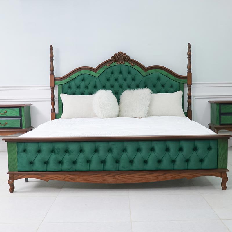 سرویس خواب زمرد شیک و لاکچری باروس زمرد 